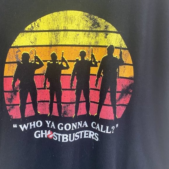 Ghostbuster Black Short Sleeve Unisex T-Shirt Size MEDIUM Crew Neck - Picture 2 of 5